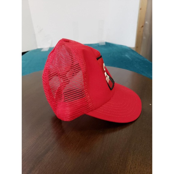 VINTAGE Safety Kleen Hat Cap One Size Red Adjustable Snapback Adult Cotton USA - Picture 3 of 8